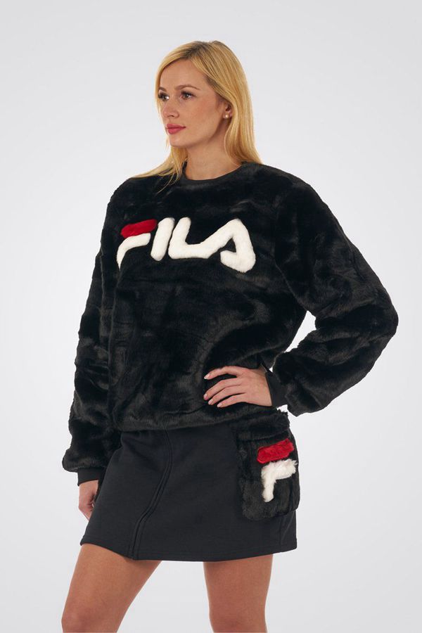 Fila Mikiny Damske Čierne - Emmeline Fur Crew Neck Vypredaj - Slovakia 26713-IWRK